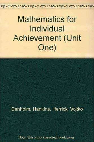 Stock image for Mathematics for Individual Achievement (Unit One) for sale by Hawking Books
