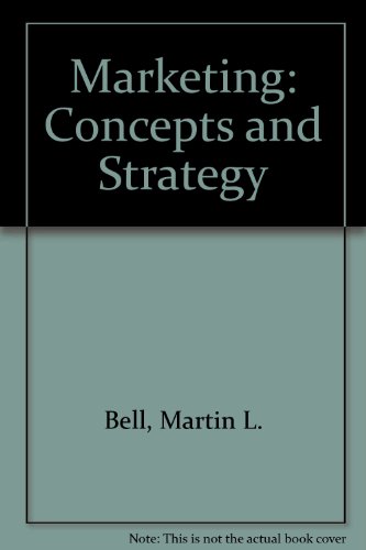 Marketing, concepts and strategy (9780395265031) by Bell, Martin L