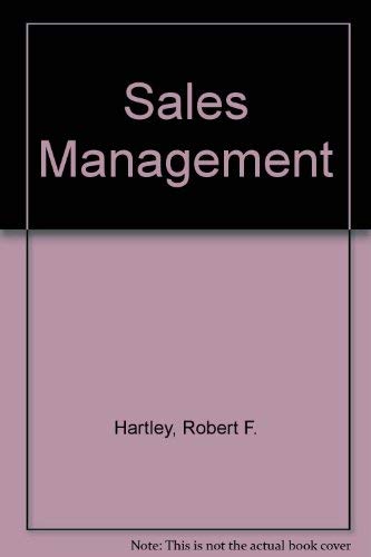 9780395265116: Sales Management