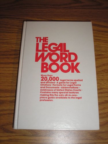 Beispielbild fr The Legal Word Book zum Verkauf von Better World Books