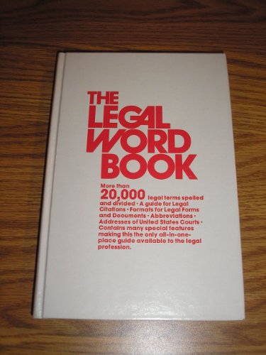 Stock image for The Legal Word Book for sale by Better World Books