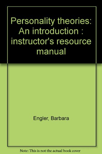 9780395267738: Personality theories: An introduction : instructor