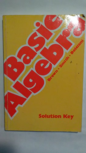 Stock image for Basic Algebra Solution Key for sale by Hawking Books