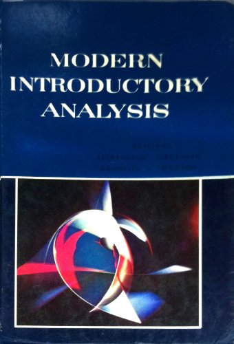 9780395286975: Modern Introductory Analysis