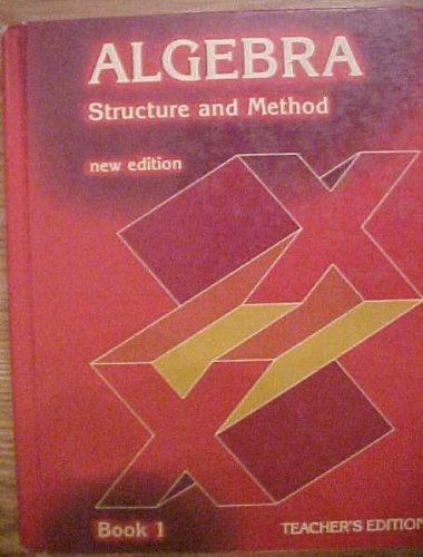 Stock image for Algebra Structure and Method, Book 1, Teacher's Edition for sale by ZBK Books