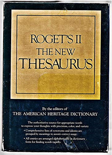 Roget's II Thesaurus: Thumb Index