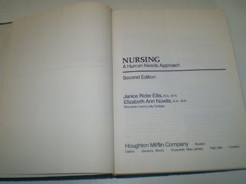 9780395296424: Nursing: A Human Needs Approach