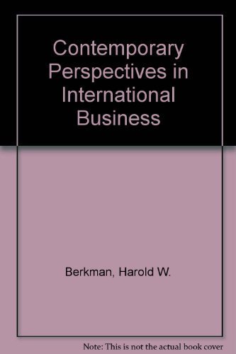 Beispielbild fr Contemporary Perspectives in International Business zum Verkauf von George Cross Books