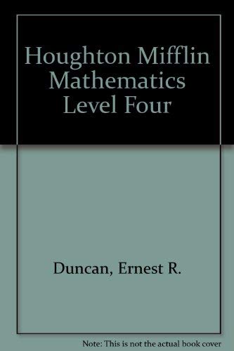 Stock image for Houghton Mifflin Mathematics Level Four for sale by Irish Booksellers