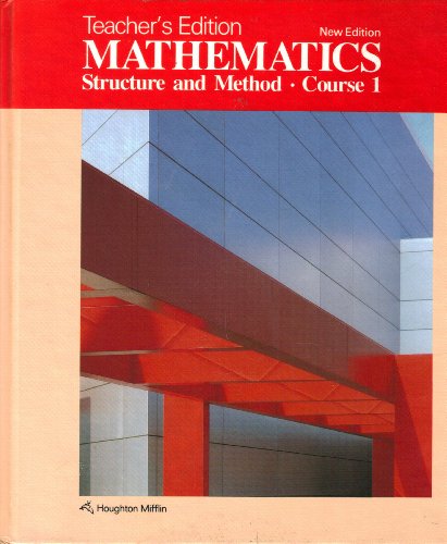 Stock image for Mathematics Structure and Method Course 1 Teacher's Edition for sale by GF Books, Inc.