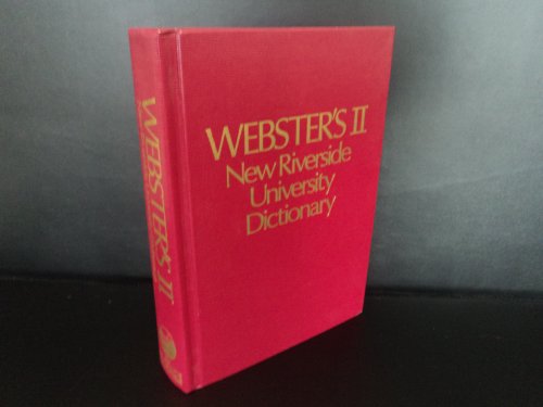 Imagen de archivo de Dic Webster's II New Riverside University Dictionary a la venta por Gulf Coast Books