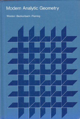 9780395340592: Modern Analytic Geometry