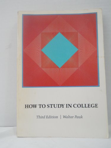 Imagen de archivo de How to Study in College a la venta por SecondSale