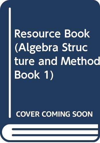 Imagen de archivo de Resource Book (Algebra Structure and Method Book 1) a la venta por Nationwide_Text