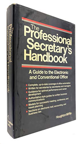 9780395356043: The Professional Secretary's Handbook: Guide to the Electronic and Conventional Office