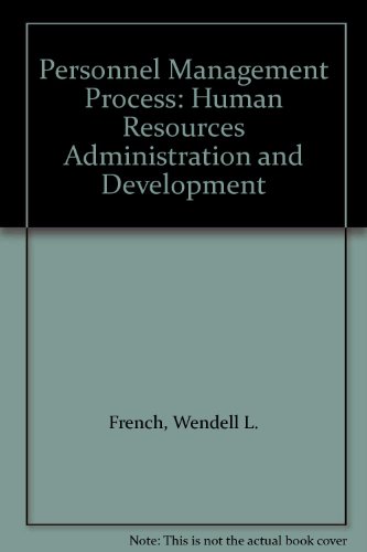 Imagen de archivo de Personnel Management Process: Human Resources Administration and Development a la venta por HPB-Red