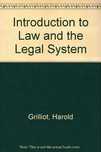 Stock image for Introduction to Law & the Legal System. for sale by Yushodo Co., Ltd.