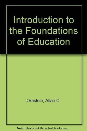 9780395358047: Introduction to the Foundations of Education
