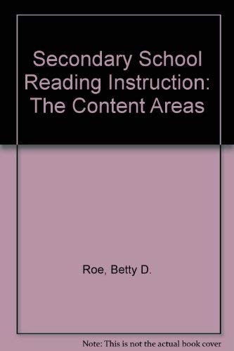 Imagen de archivo de The Content Areas, Third Edition, Secondary School Reading Instruction, a la venta por Alf Books