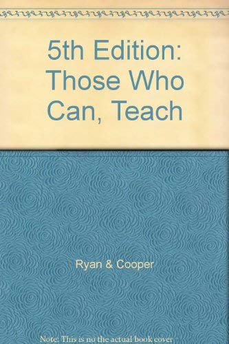 9780395358085: Those Who Can, Teach