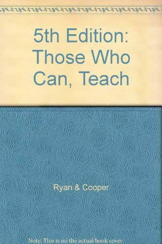 Imagen de archivo de Those Who Can, Teach a la venta por Better World Books: West