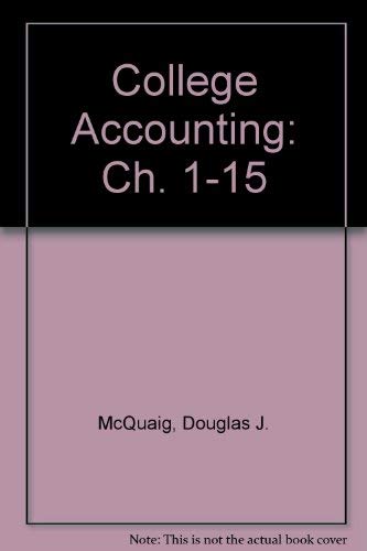 9780395364727: College Accounting Fundamentals, Chapters 1-15: Ch. 1-15