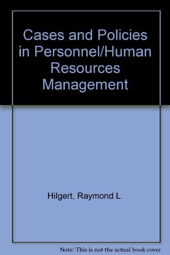 9780395404188: Cases and Policies in Personnel/Human Resources Management