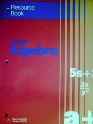 9780395411919: Basic Algebra Resource Book