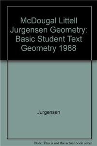 Imagen de archivo de McDougal Littell Jurgensen Geometry: Basic Student Text Geometry 1988 a la venta por HPB-Red