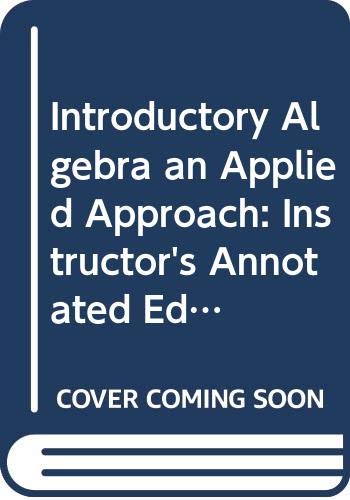 Immagine dell'editore per Introductory Algebra an Applied Approach: Instructor's Annotated Edition venduto da Wonder Book