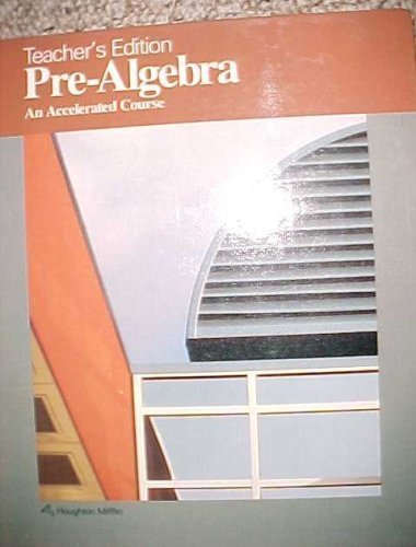 Imagen de archivo de Pre-Algebra An Accelerated Course a la venta por HPB-Red