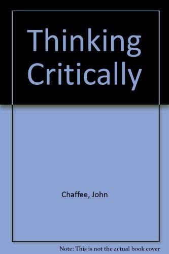 Stock image for Thinking Critically for sale by BookHolders