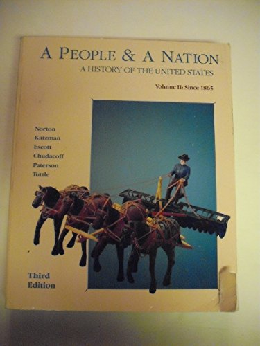 9780395433096: A People & a Nation: A History of the United States, Vol. 2: Since 1865, 3rd Edition