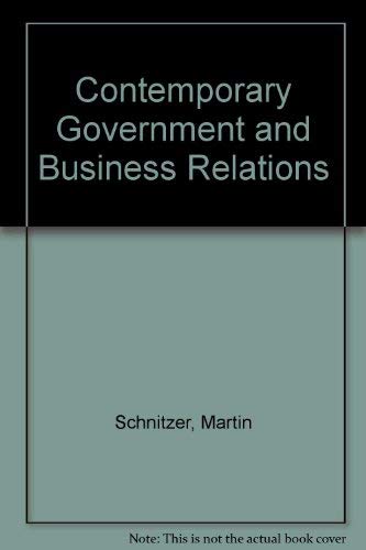 Stock image for Contemporary Government and Business Relations for sale by Wonder Book