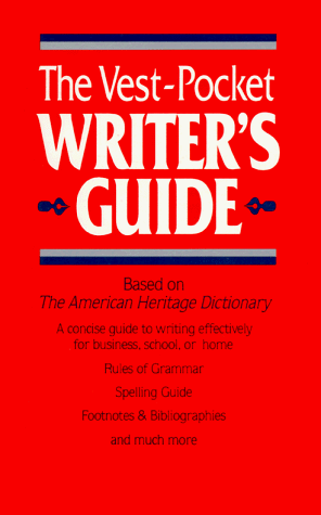 Imagen de archivo de The Vest-Pocket Writer's Guide a la venta por Better World Books: West