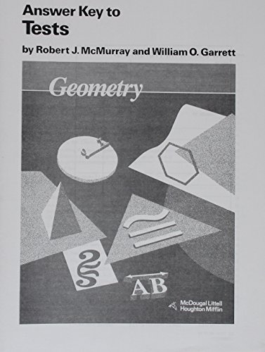 Imagen de archivo de McDougal Littell Jurgensen Geometry: Answer Key, Tests Geometry (Grade 10) a la venta por GF Books, Inc.