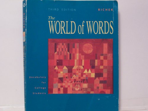 Stock image for World of Words: Vocabulary for College Students for sale by HPB-Ruby