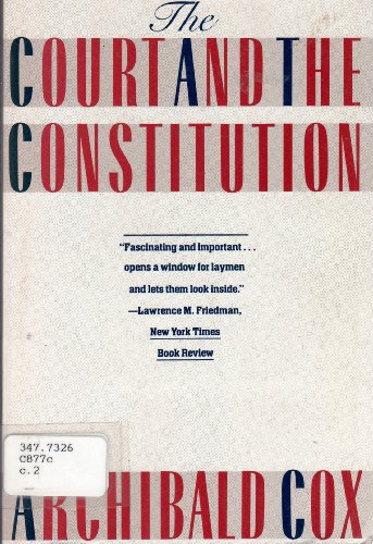 9780395480717: Court and the Constitution