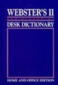 Stock image for Webster's II New Riverside Desk Dictionary for sale by Top Notch Books