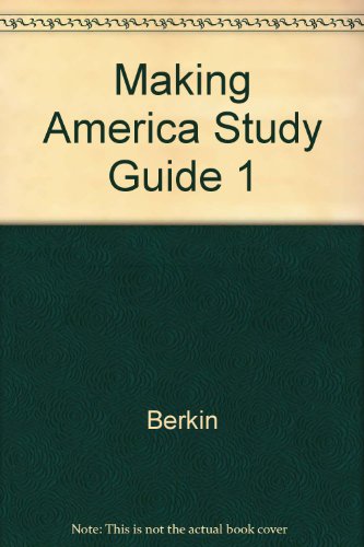Imagen de archivo de Making America Study Guide 1 a la venta por The Book Cellar, LLC