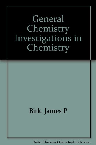 9780395515372: General Chemistry Investigations in Chemistry