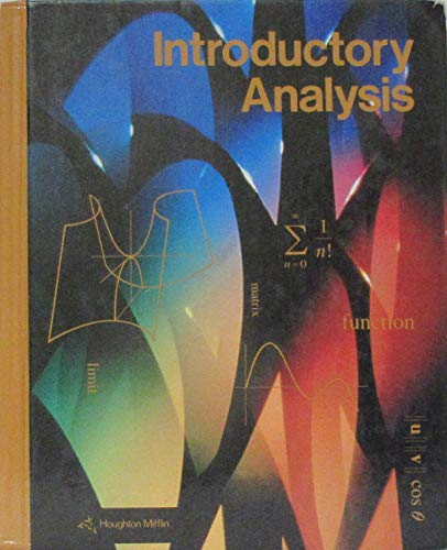 Imagen de archivo de Introductory Analysis a la venta por ThriftBooks-Dallas