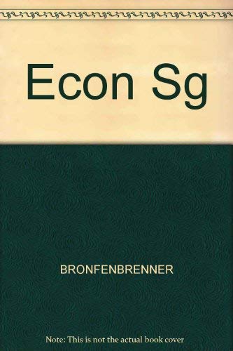 Stock image for Bronfenbrenner Econ Sg 3ed for sale by HPB-Red
