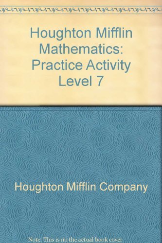 9780395530375: Houghton Mifflin Mathematics: Practice Activity Level 7 (7)