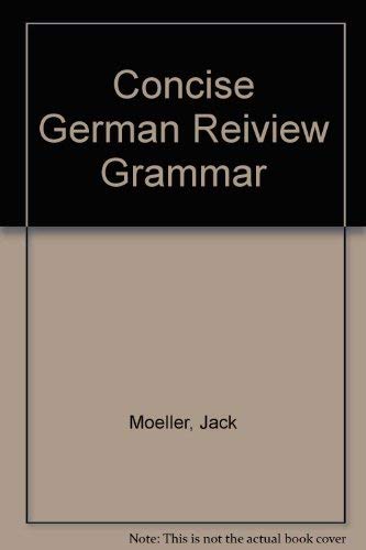 Imagen de archivo de Concise German Reiview Grammar a la venta por HPB-Red