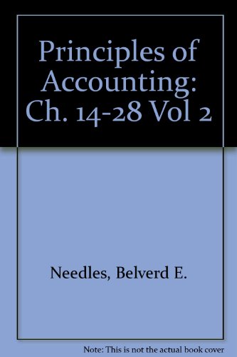 9780395551189: Principles of Accounting: Ch. 14-28 Vol 2