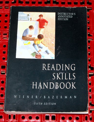 Stock image for Reading Skills Handbook: Fifth Edition (Instructor's Annotated Edition) for sale by gearbooks