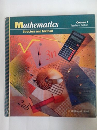 Stock image for Houghton Mifflin Mathematics: Structure and Method Course 1, Teacher&#39;s Edition for sale by Wrigley Books