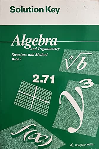 9780395585382: Algebra and Trigonometry : Structure and Method Solution Key