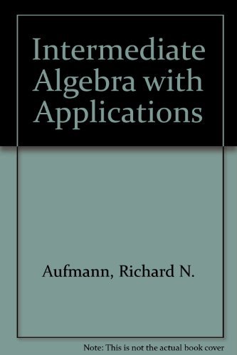 9780395588895: Intermediate Algebra: With Applications